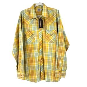 Cinch Pearl Snap Western‎ Shirt Men's Large Plaid Yellowstone Landman Cowboy NEW